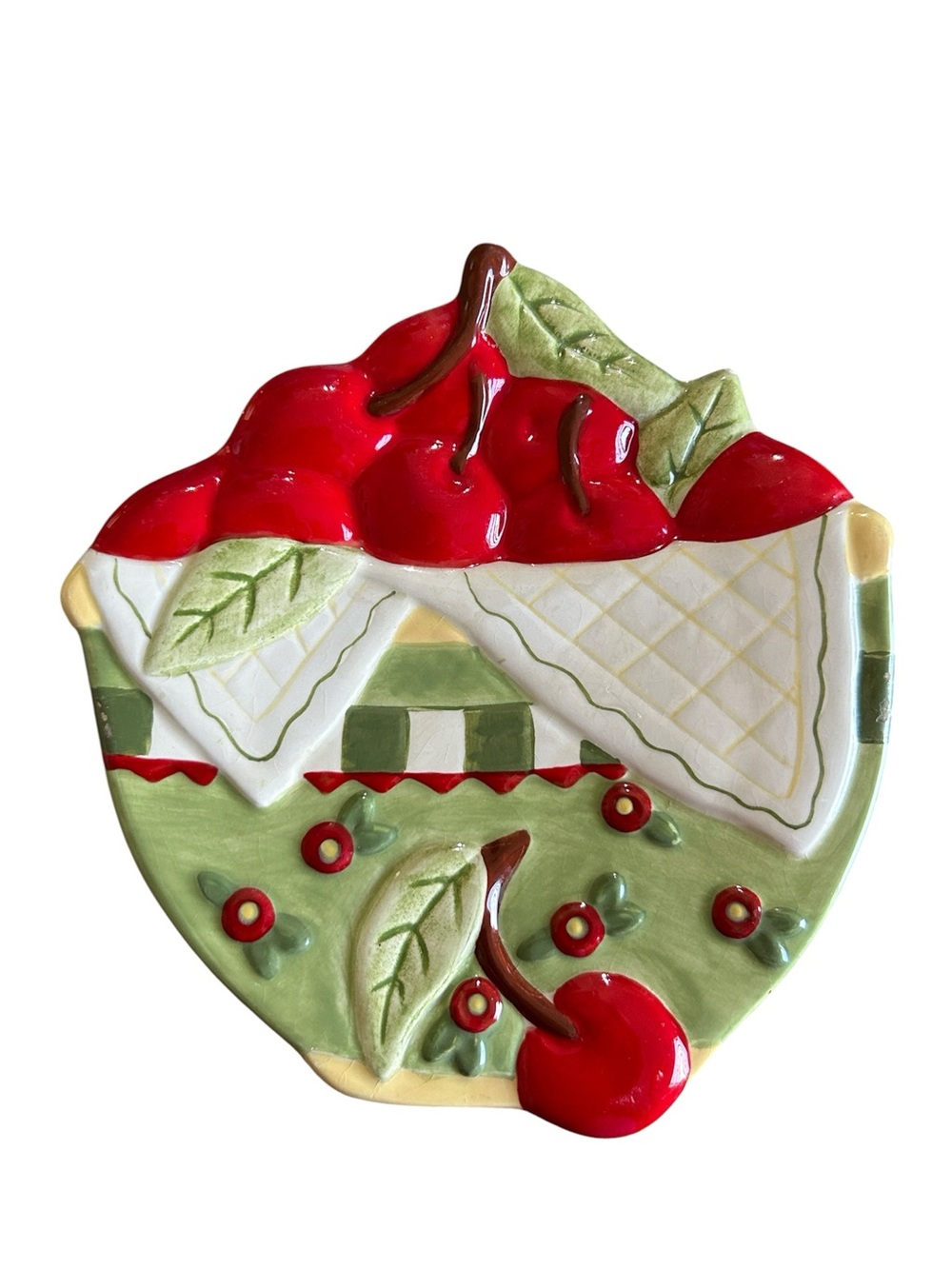 Marry Engelbreit cherries spoon rest retired ME Ink 1998 Enesco collectible